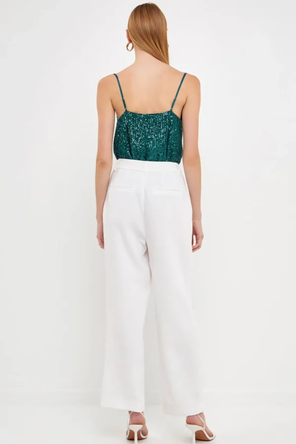 ENDLESS ROSE Tops*- Sequins Cowl Neck Top