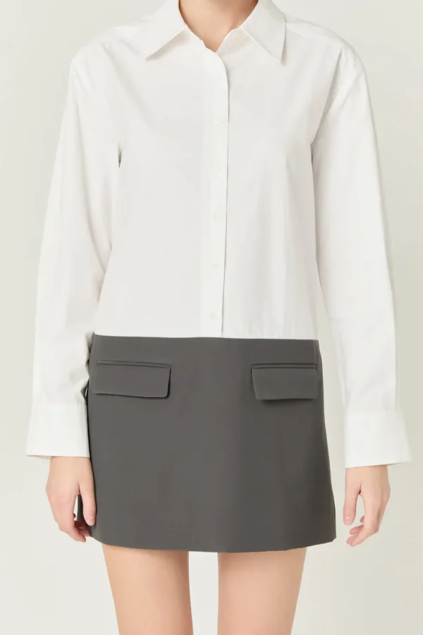 ENDLESS ROSE Tops*- Shirt Mini Dress