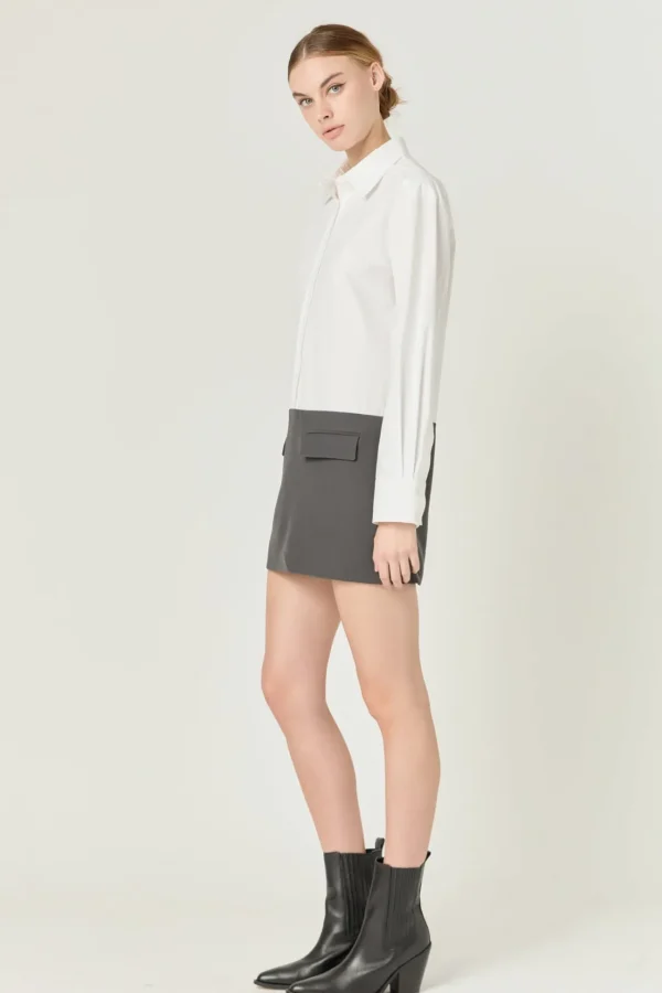 ENDLESS ROSE Tops*- Shirt Mini Dress