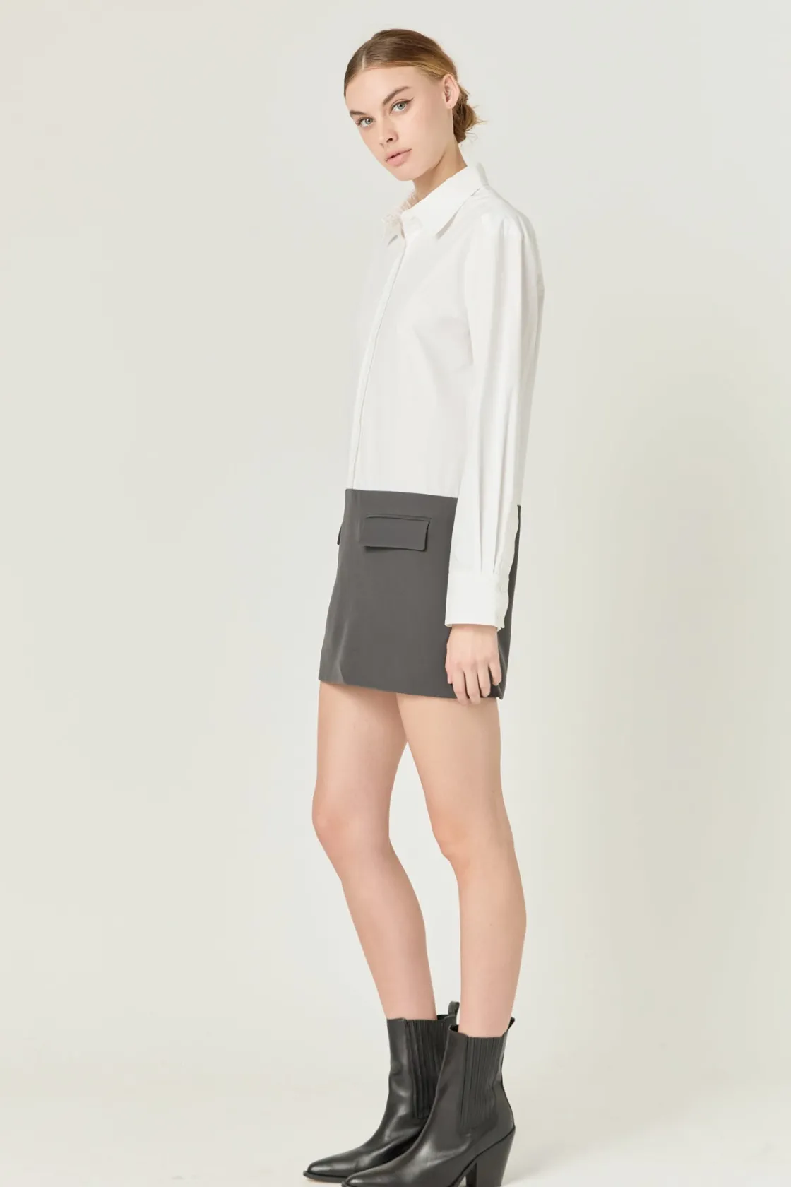 endless_rose__shirt_mini__1.webp ENDLESS ROSE Tops*- Shirt Mini Dress