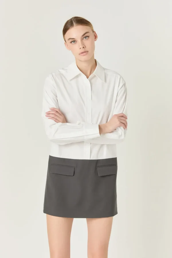 ENDLESS ROSE Tops*- Shirt Mini Dress