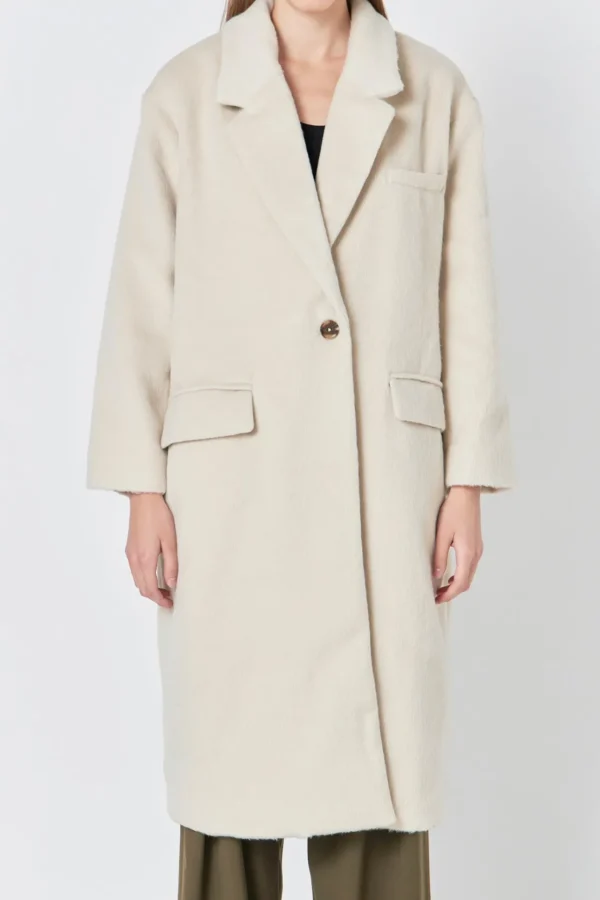 ENDLESS ROSE Tops*- Single Button Coat