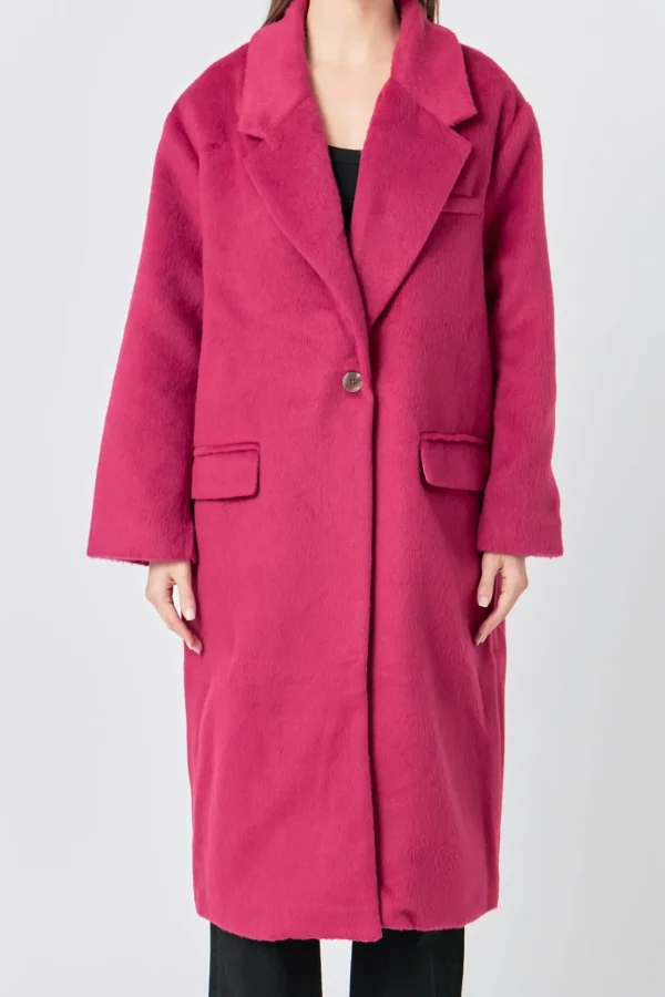 ENDLESS ROSE Tops*- Single Button Coat