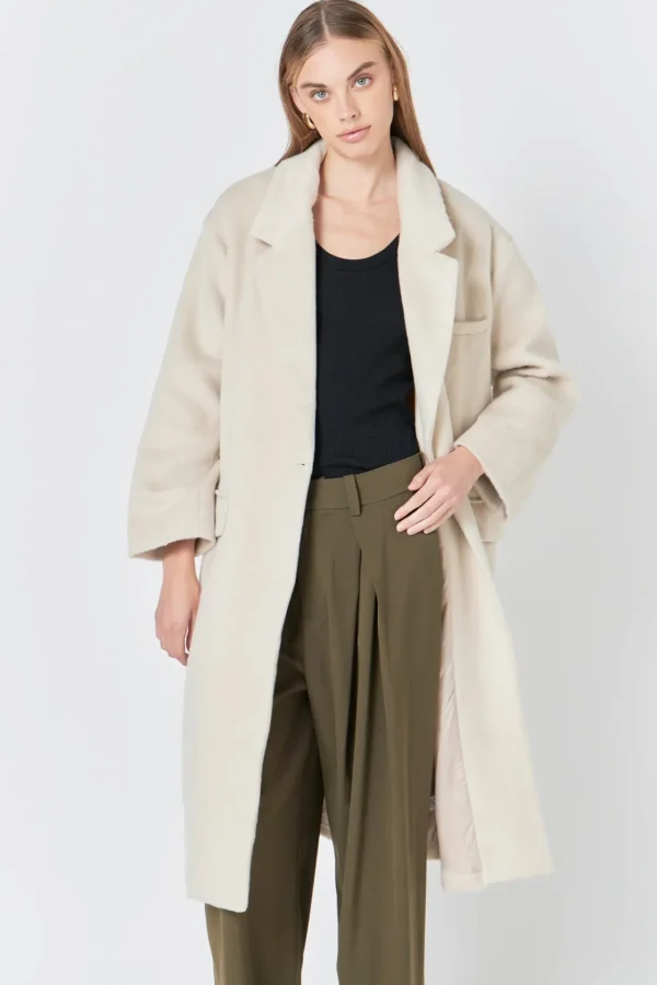 ENDLESS ROSE Tops*- Single Button Coat