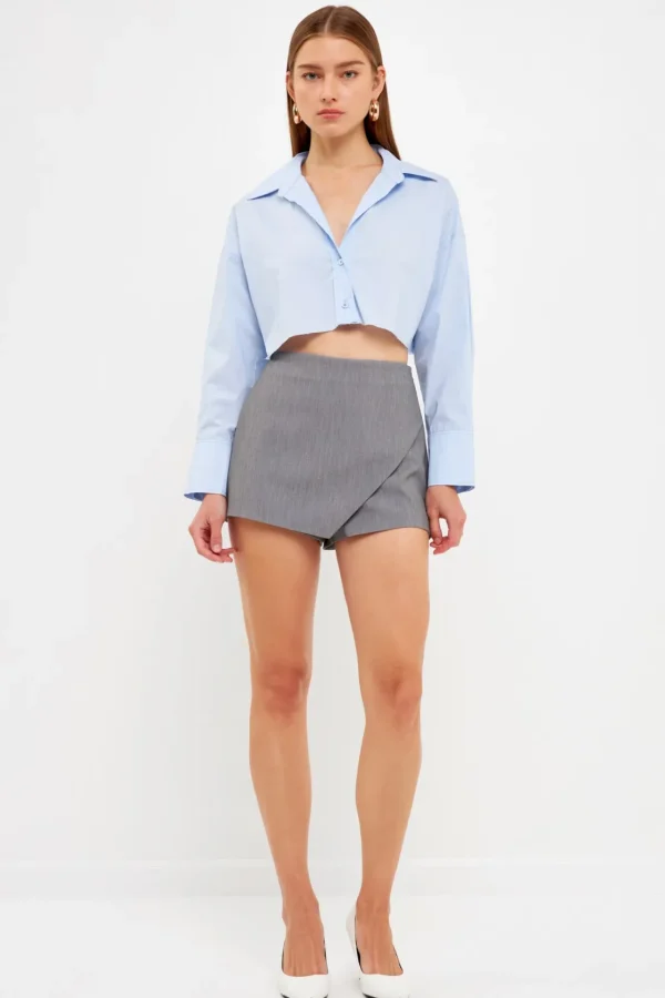 ENDLESS ROSE Tops*- Single Wrap Skort