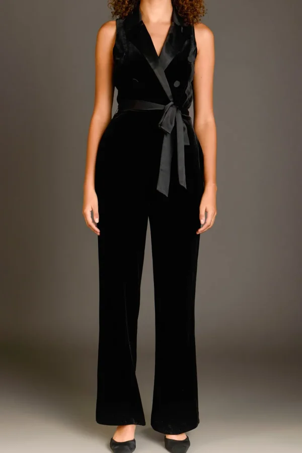 ENDLESS ROSE Tops | One Pieces*- Sleeveless Velvet Jumpsuit