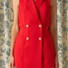 ENDLESS ROSE Tops*- Sleeveless Suit Romper RED