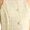 ENDLESS ROSE Tops*- Sleeveless Tweed Fringed Mini Dress IVORY