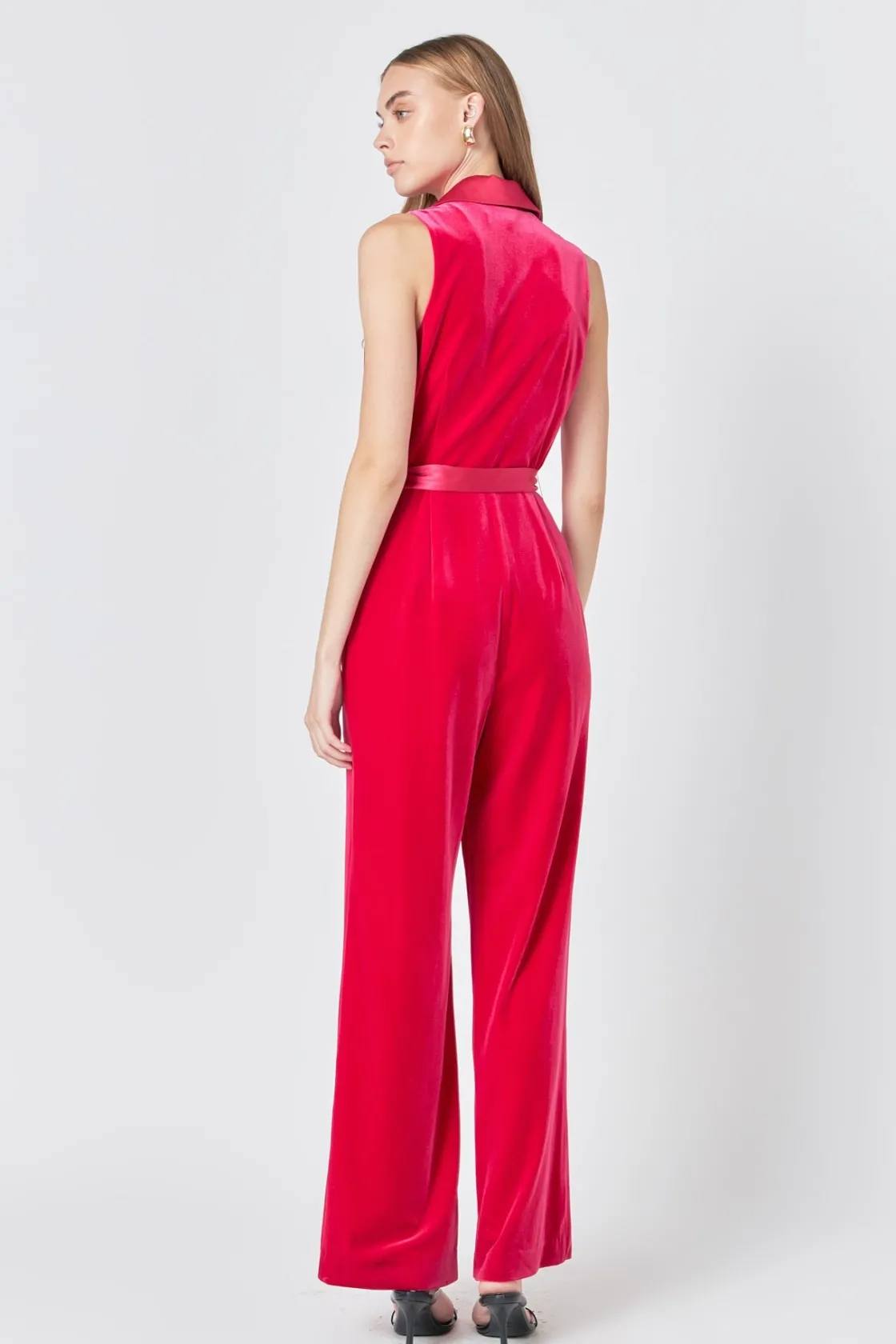 endless_rose__sleeveless__12.webp ENDLESS ROSE Tops | One Pieces*- Sleeveless Velvet Jumpsuit