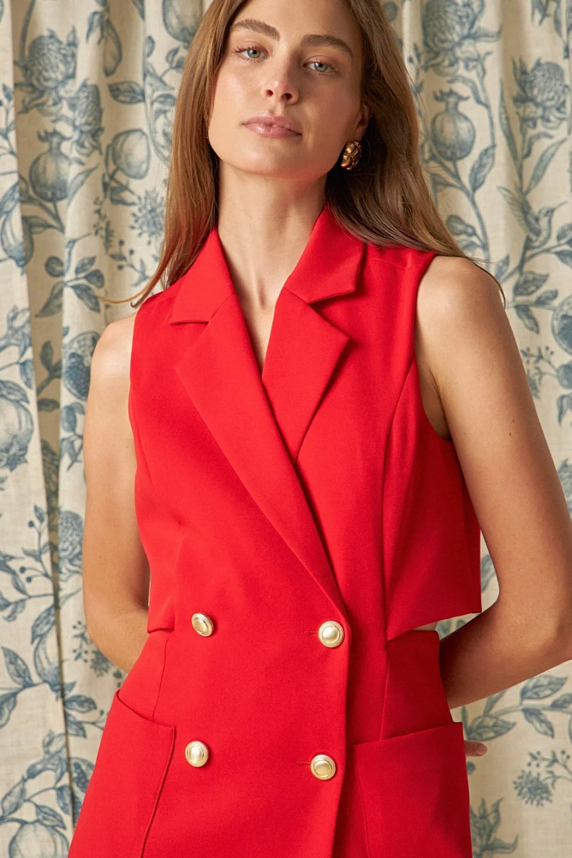 endless_rose__sleeveless__3.webp ENDLESS ROSE Tops*- Sleeveless Suit Romper RED