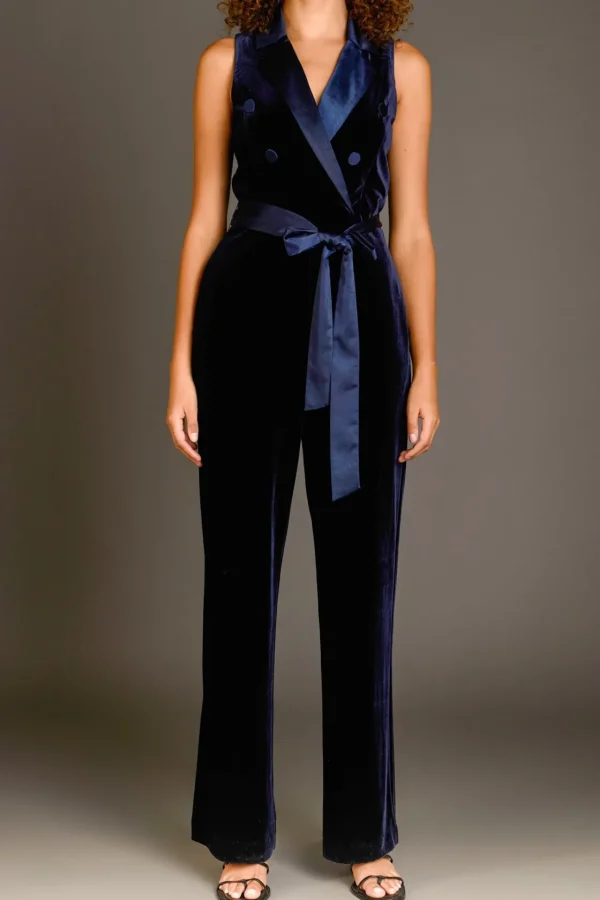 ENDLESS ROSE Tops | One Pieces*- Sleeveless Velvet Jumpsuit