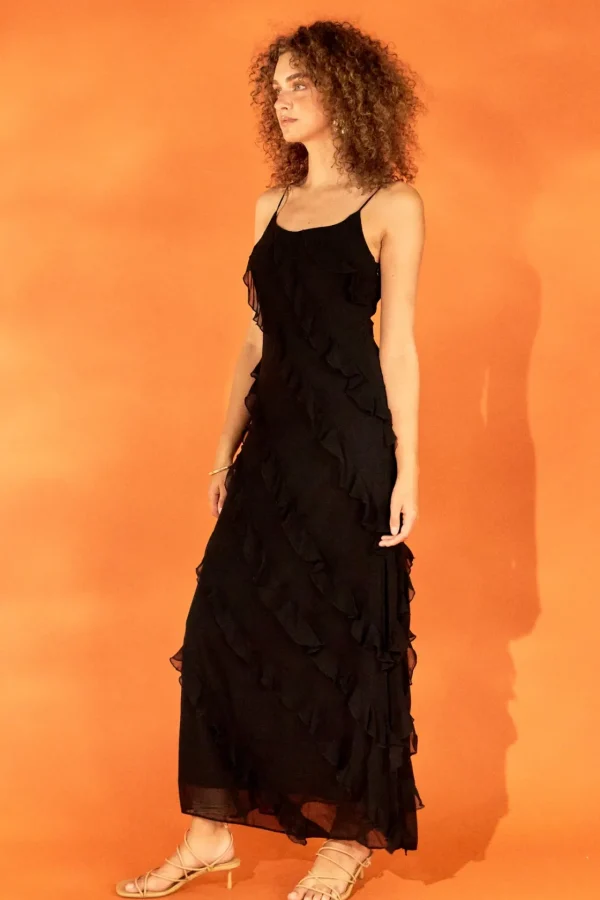 ENDLESS ROSE Tops*- Slip Ruffled Dress