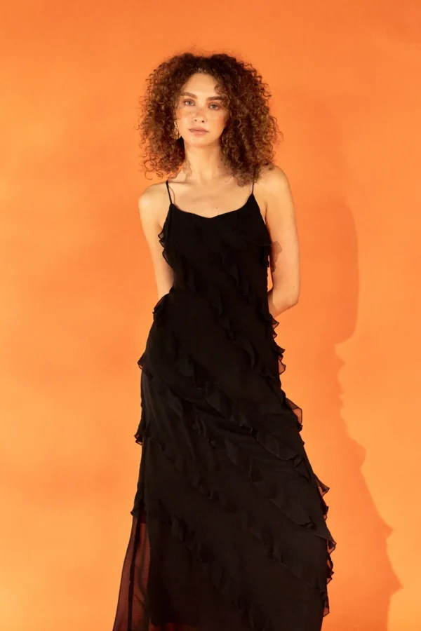 ENDLESS ROSE Tops*- Slip Ruffled Dress