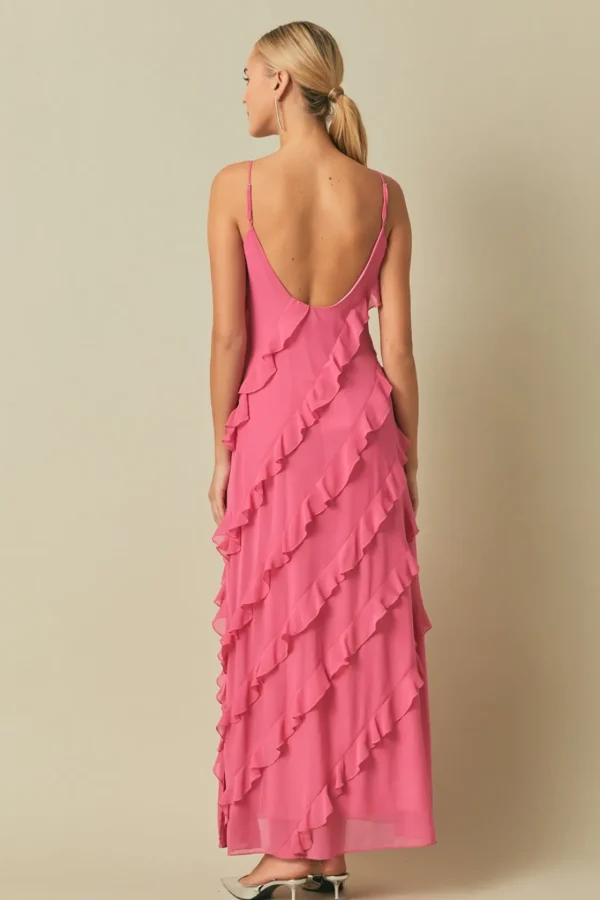 ENDLESS ROSE Tops*- Slip Ruffled Dress