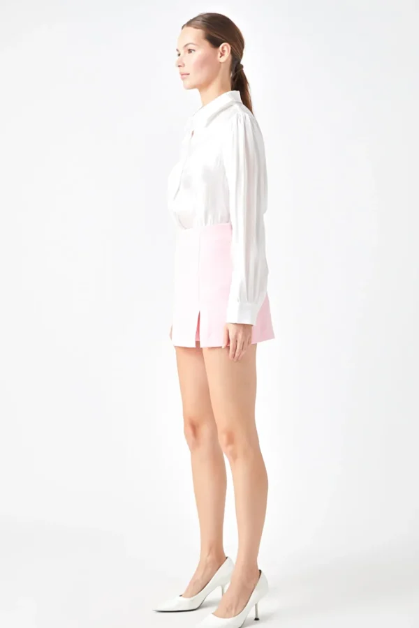 ENDLESS ROSE Tops*- Slit Detail Skort