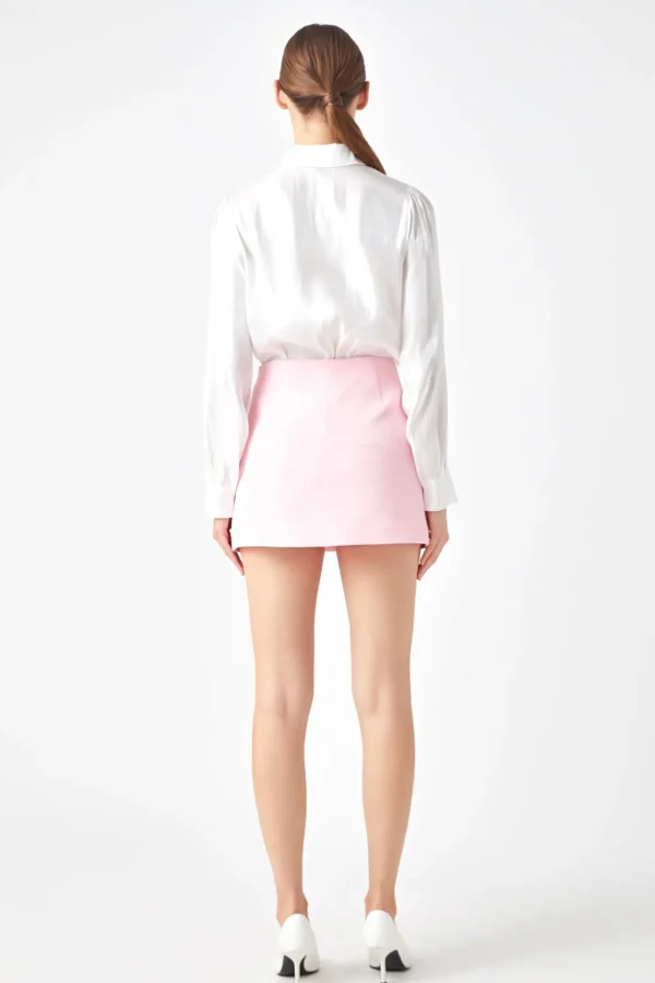 ENDLESS ROSE Tops*- Slit Detail Skort