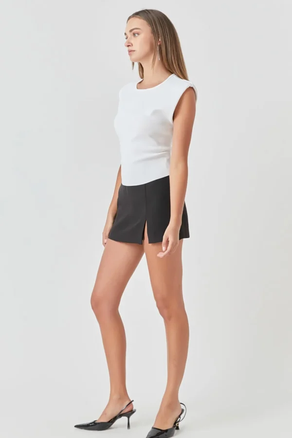 ENDLESS ROSE Tops*- Slit Detail Skort