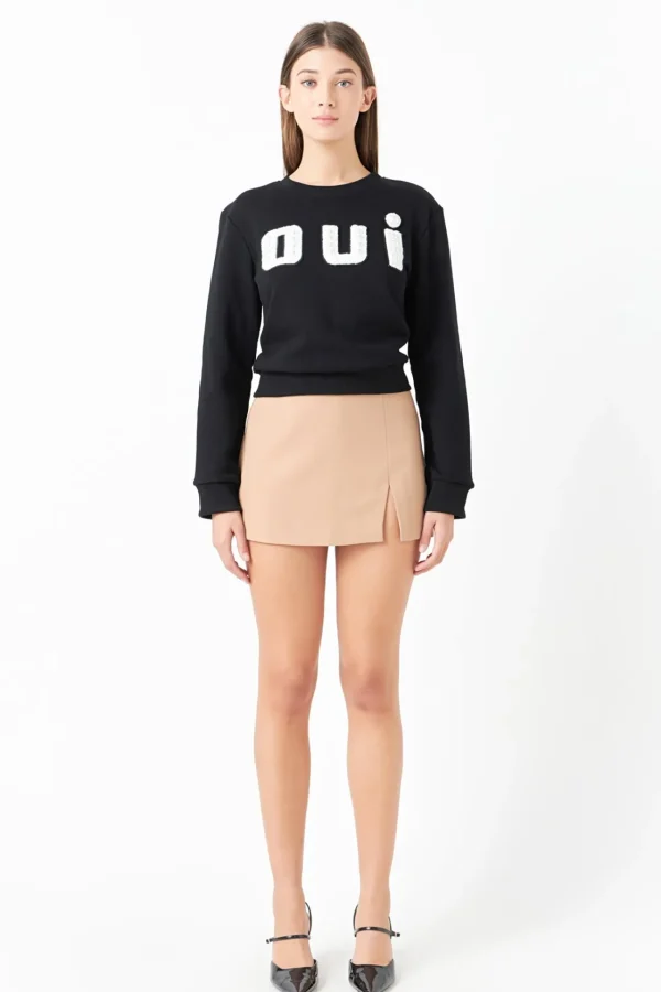 ENDLESS ROSE Tops*- Slit Detail Skort