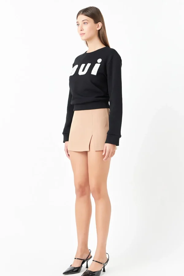 ENDLESS ROSE Tops*- Slit Detail Skort