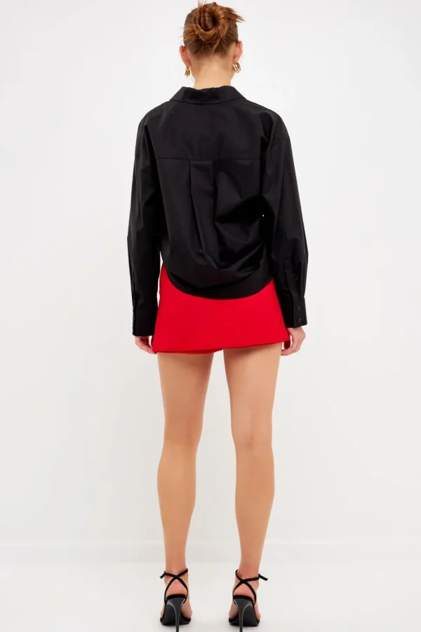 ENDLESS ROSE Tops*- Slit Detail Skort