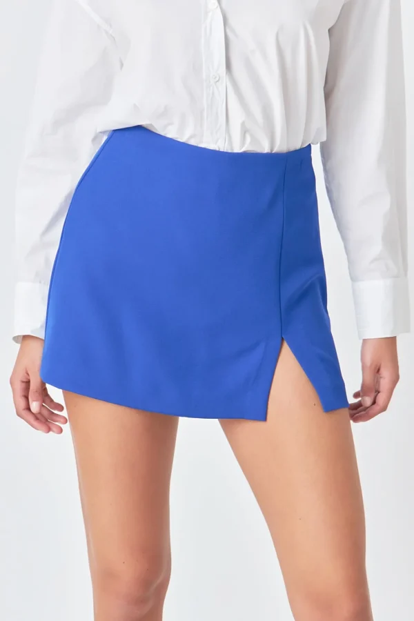 ENDLESS ROSE Tops*- Slit Detail Skort