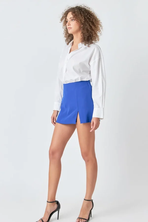 ENDLESS ROSE Tops*- Slit Detail Skort