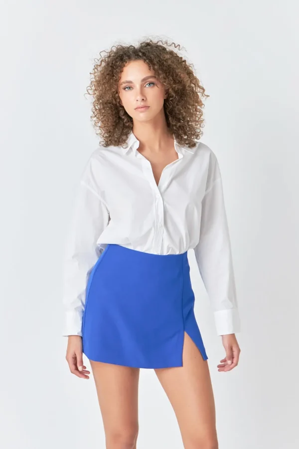 ENDLESS ROSE Tops*- Slit Detail Skort