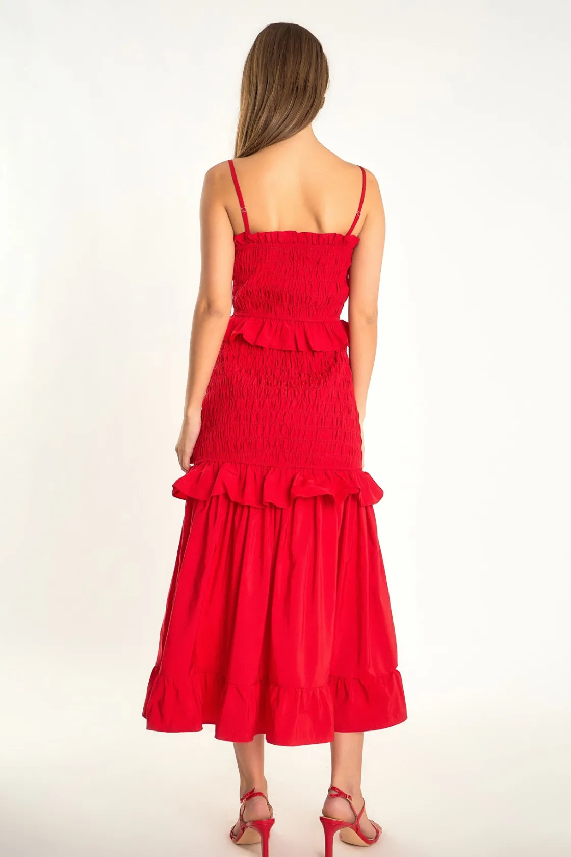 endless_rose__smocked_max_3.webp ENDLESS ROSE Tops*- Smocked Maxi Dress RED