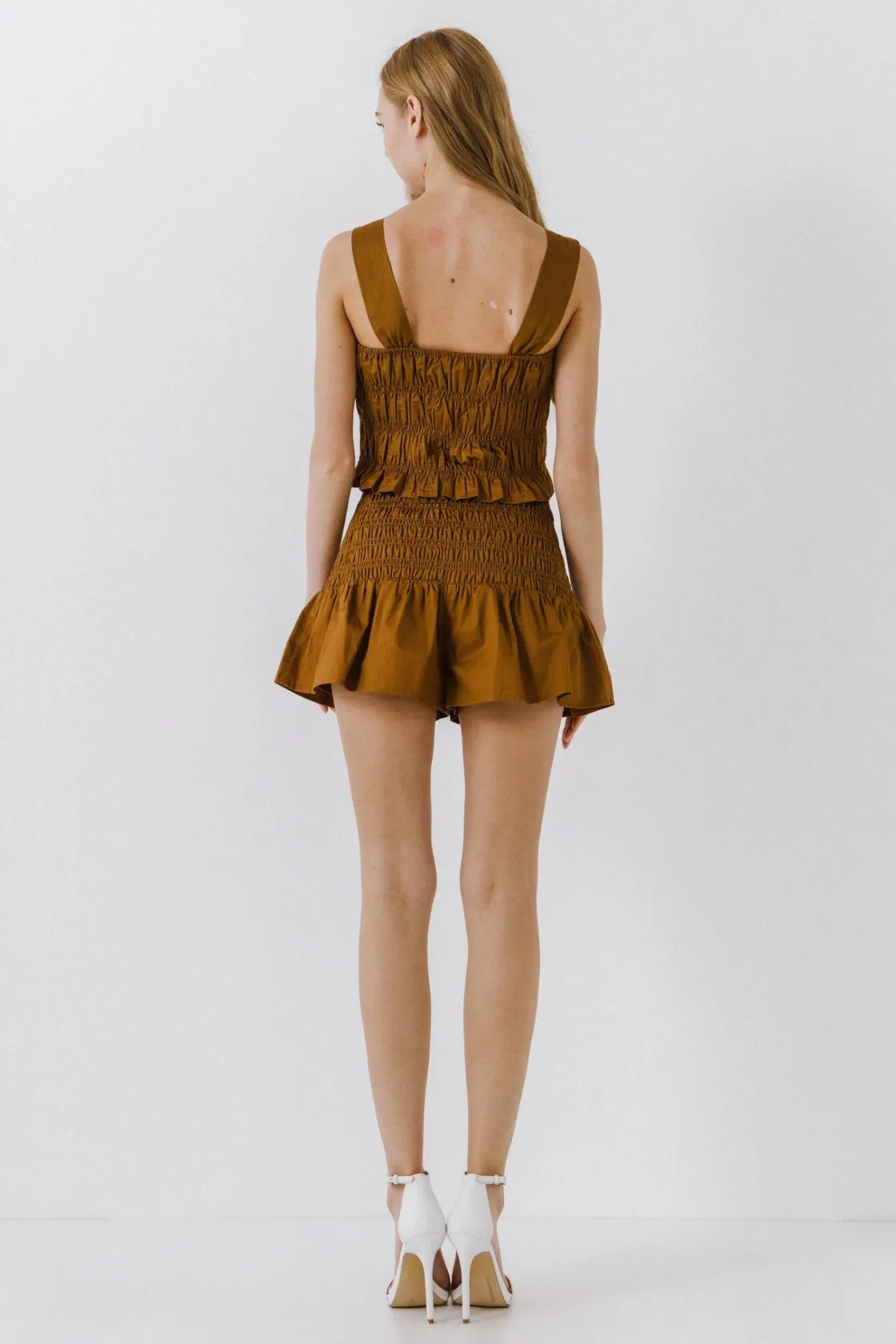 endless_rose__smocked_ruf_7.webp ENDLESS ROSE Tops*- Smocked Ruffle Top