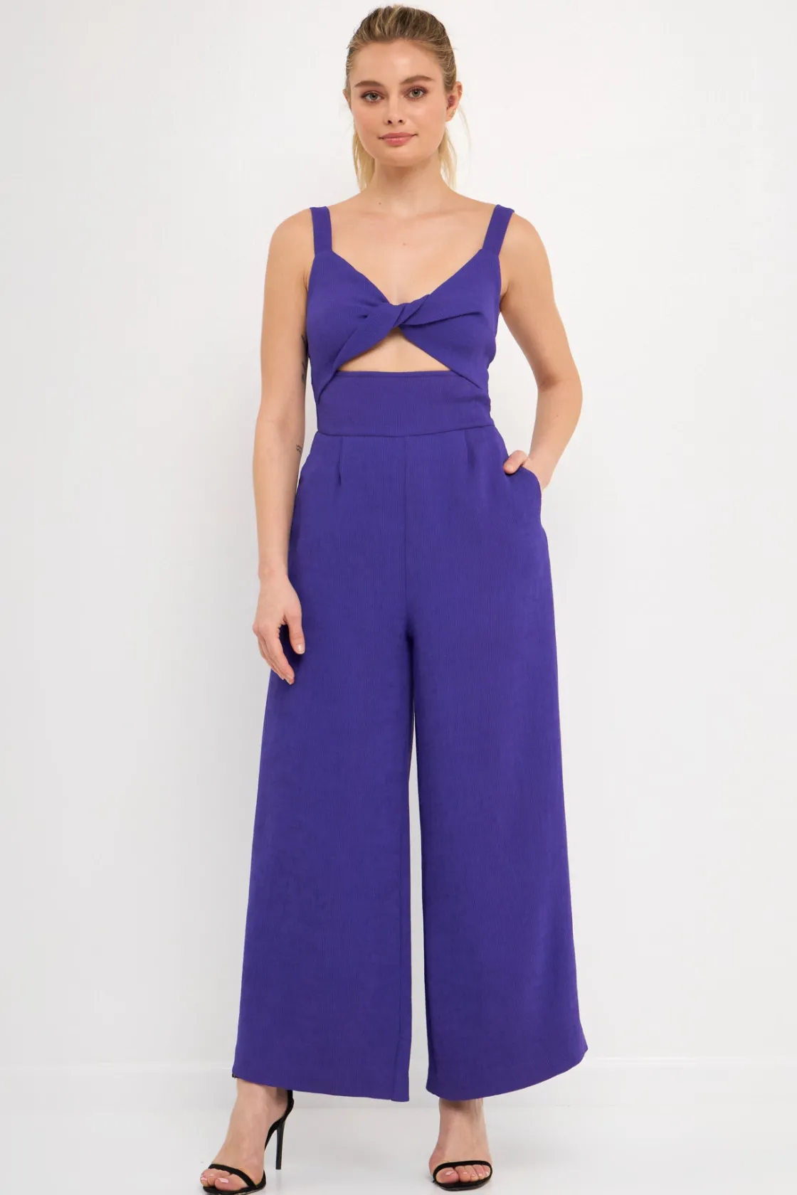 endless_rose__soft_touch__18.webp ENDLESS ROSE Tops | One Pieces*- Soft Touch Plisse Twist Jumpsuit