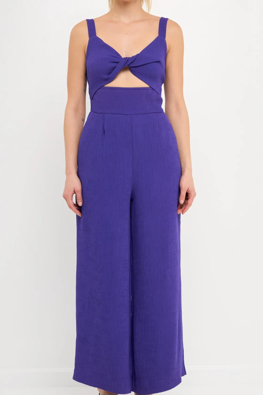 endless_rose__soft_touch__19.webp ENDLESS ROSE Tops | One Pieces*- Soft Touch Plisse Twist Jumpsuit
