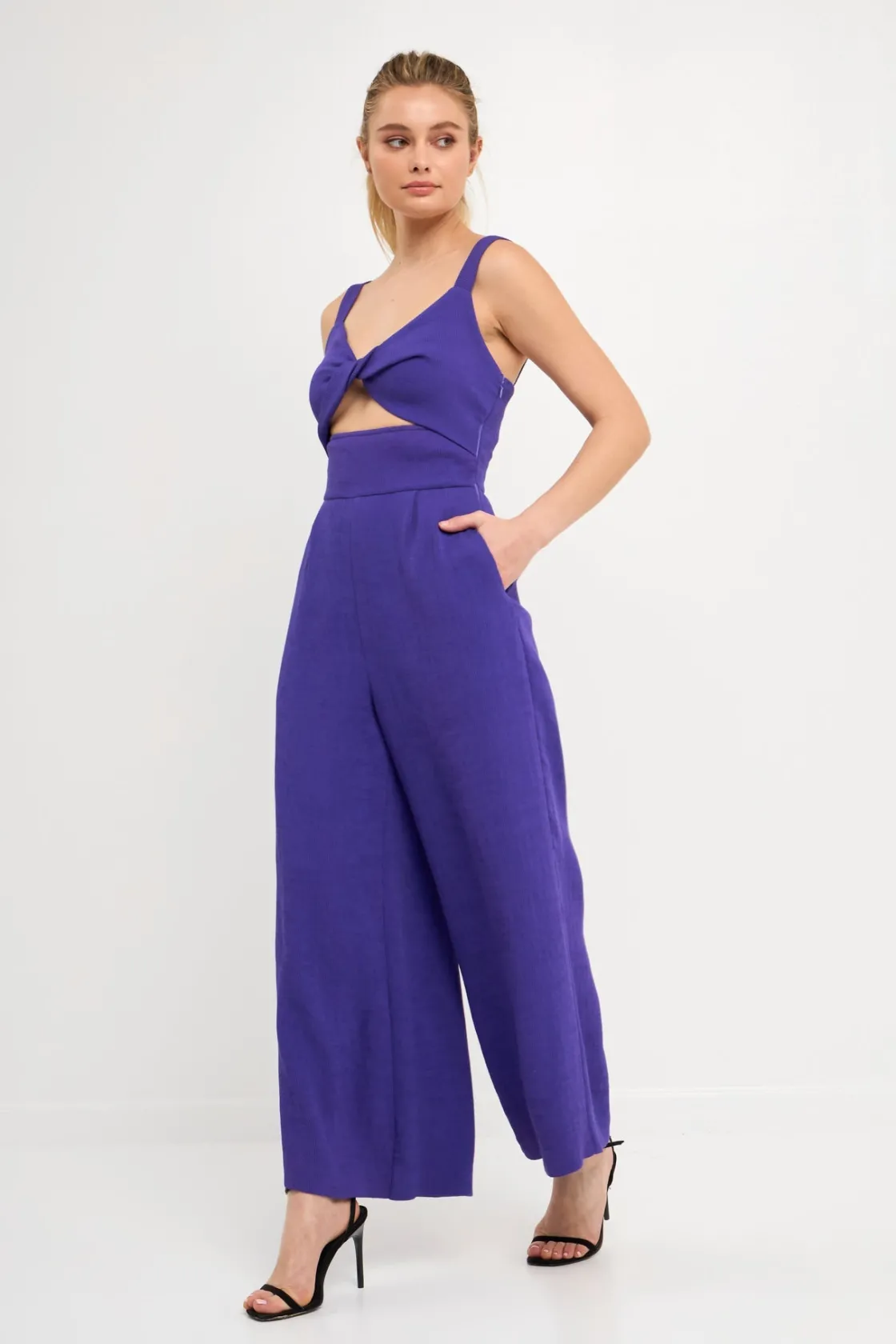 endless_rose__soft_touch__22.webp ENDLESS ROSE Tops | One Pieces*- Soft Touch Plisse Twist Jumpsuit