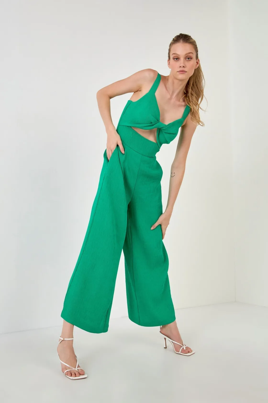 endless_rose__soft_touch__3.webp ENDLESS ROSE Tops | One Pieces*- Soft Touch Plisse Twist Jumpsuit