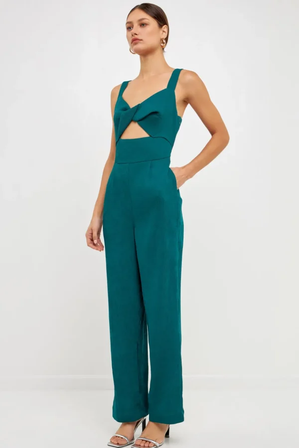 ENDLESS ROSE Tops | One Pieces*- Soft Touch Plisse Twist Jumpsuit