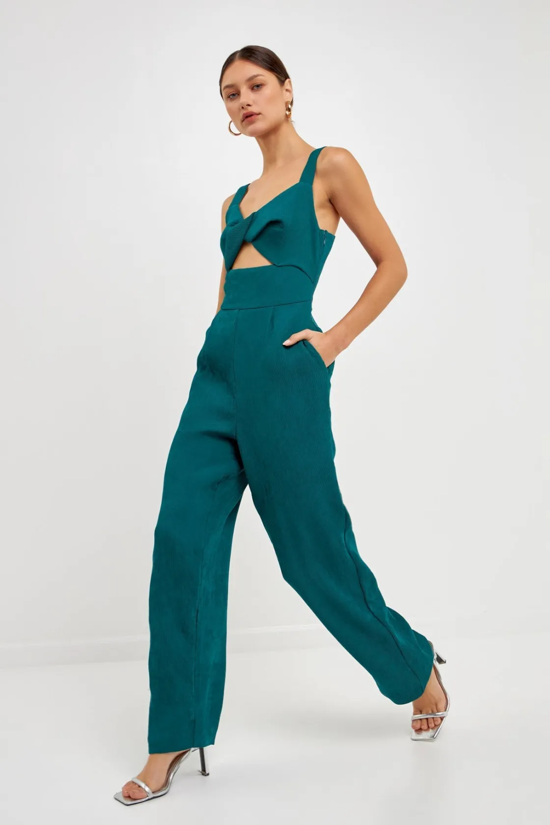 endless_rose__soft_touch__8.webp ENDLESS ROSE Tops | One Pieces*- Soft Touch Plisse Twist Jumpsuit