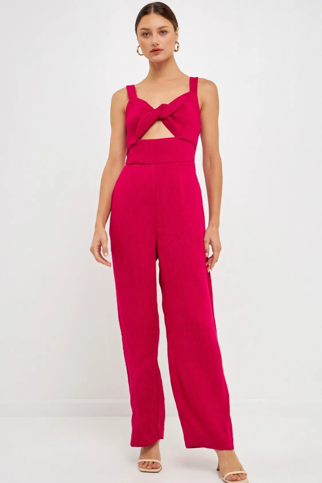 endless_rose__soft_touch__9.webp ENDLESS ROSE Tops | One Pieces*- Soft Touch Plisse Twist Jumpsuit