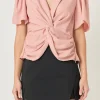 ENDLESS ROSE Tops*- Solid Knotted Top