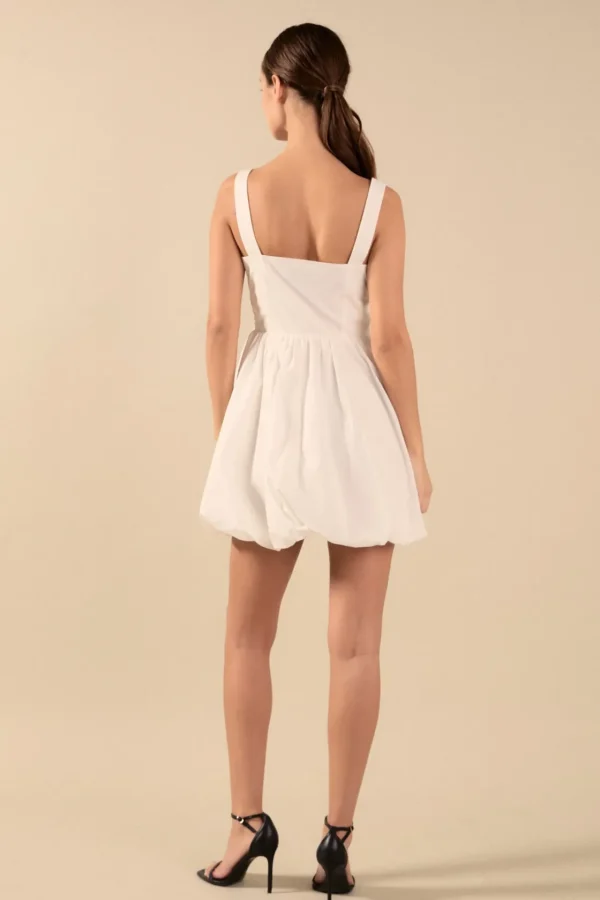 ENDLESS ROSE Tops*- Square neckline shoulder straps mini Dress OFFWHITE