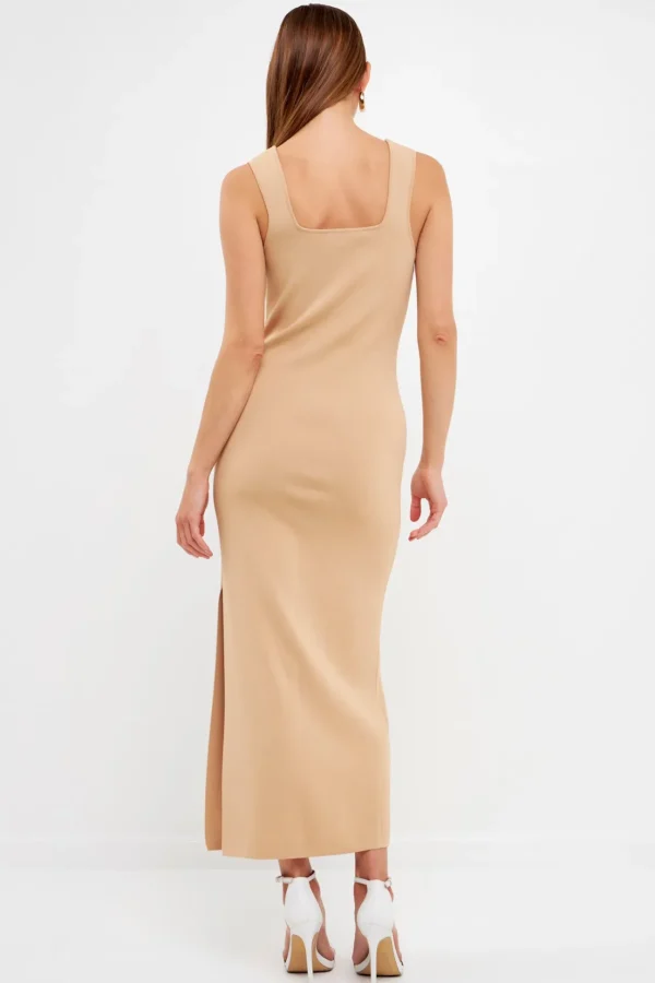 ENDLESS ROSE Tops*- Square Neck Maxi Dress
