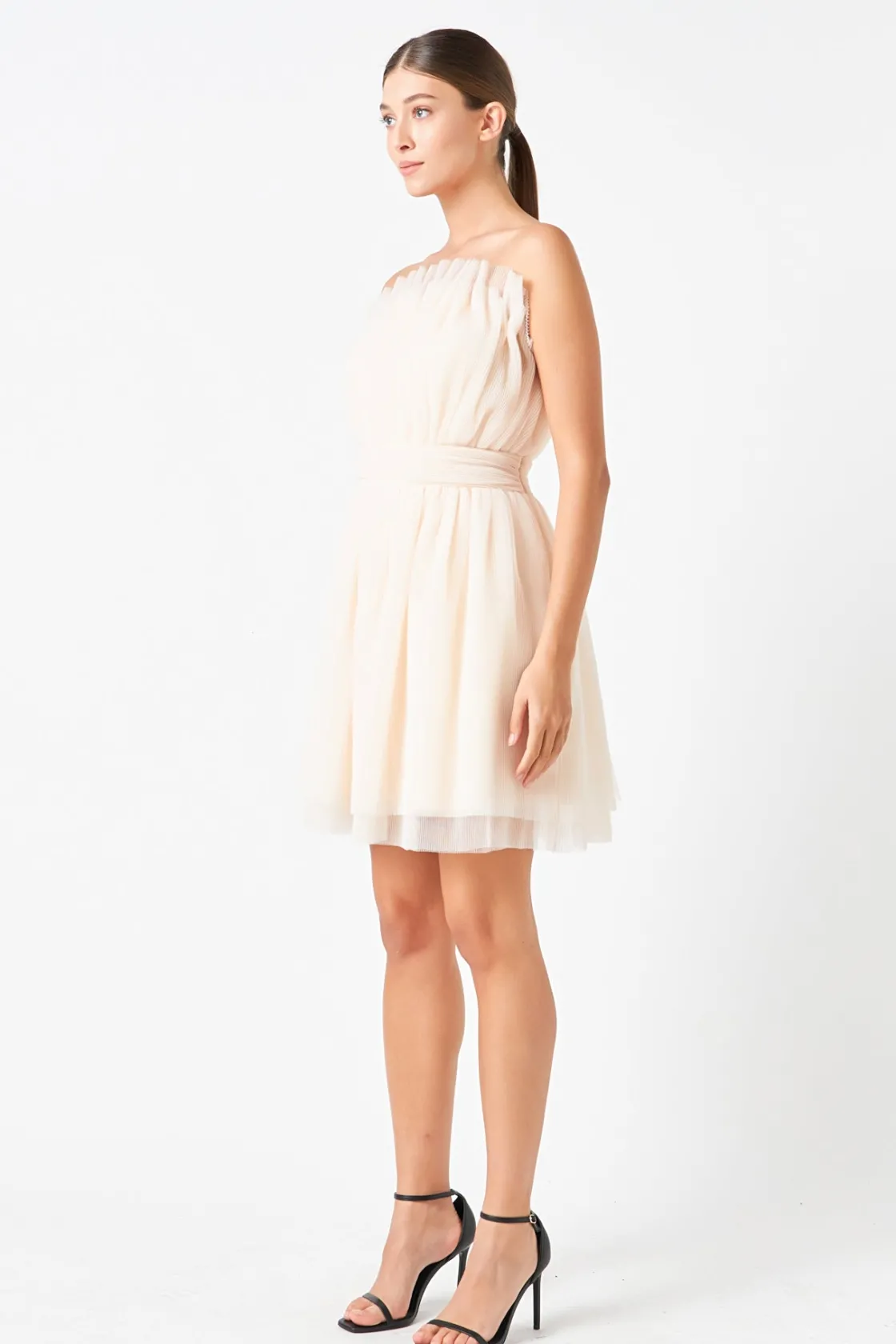 endless_rose__strapless_m_11.webp ENDLESS ROSE Tops*- Strapless Mini Tulle Dress
