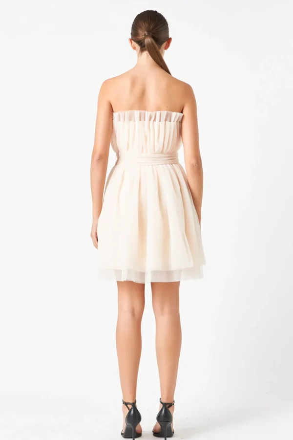 ENDLESS ROSE Tops*- Strapless Mini Tulle Dress