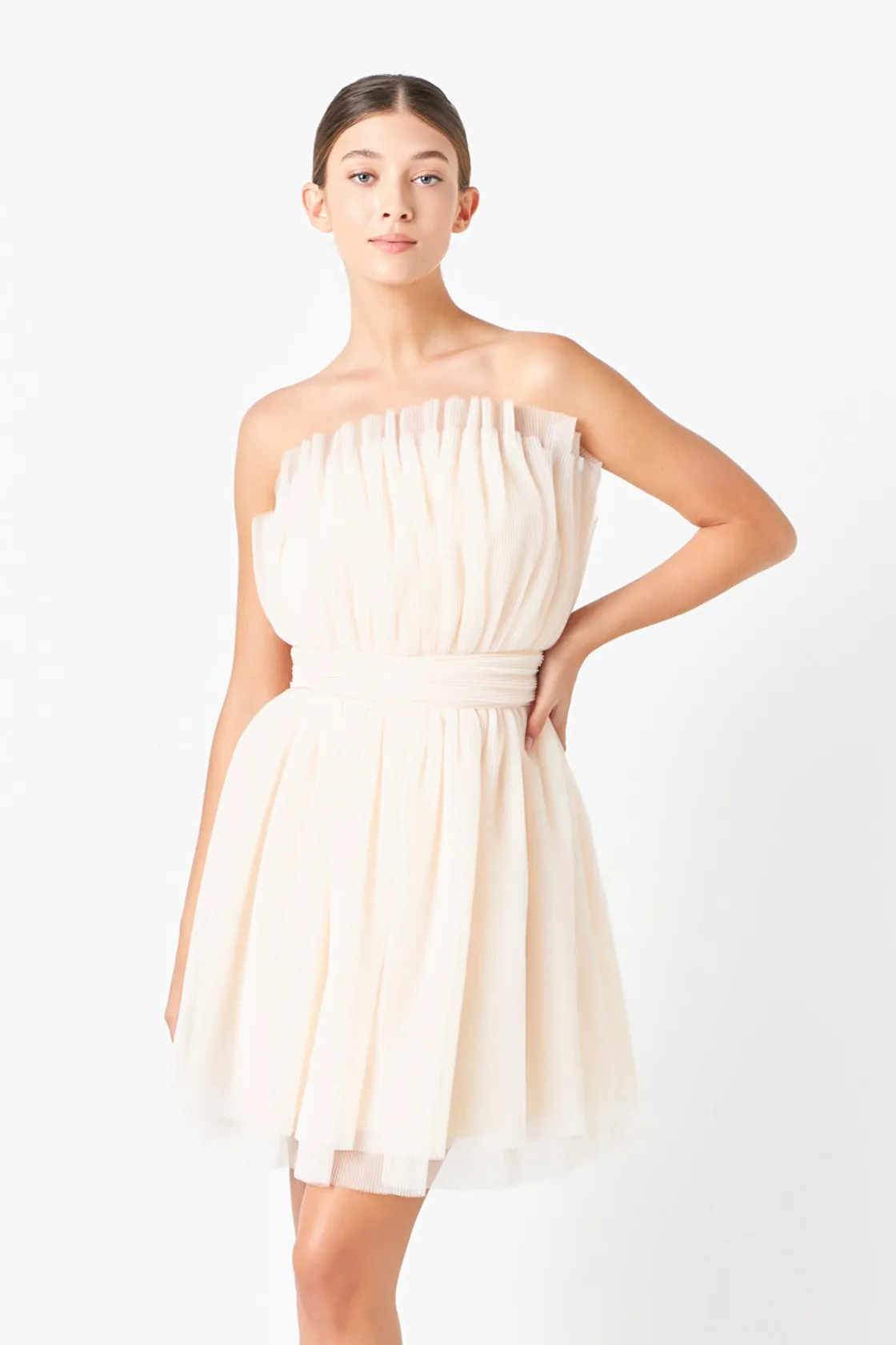 endless_rose__strapless_m_13.webp ENDLESS ROSE Tops*- Strapless Mini Tulle Dress