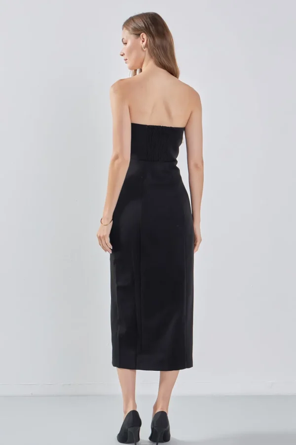 ENDLESS ROSE Tops*- Strapless Midi Dress BLACK