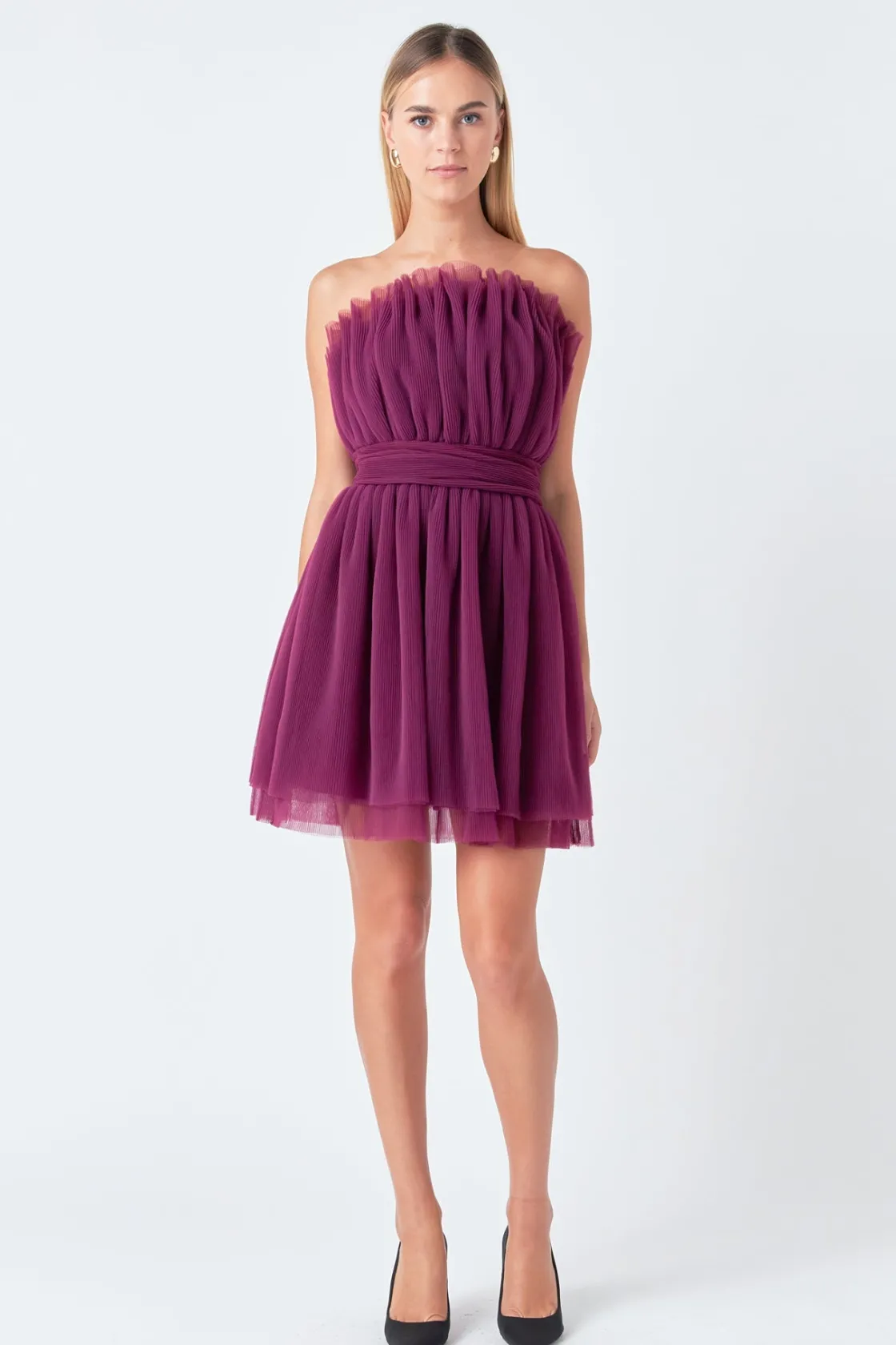 endless_rose__strapless_m_4.webp ENDLESS ROSE Tops*- Strapless Mini Tulle Dress