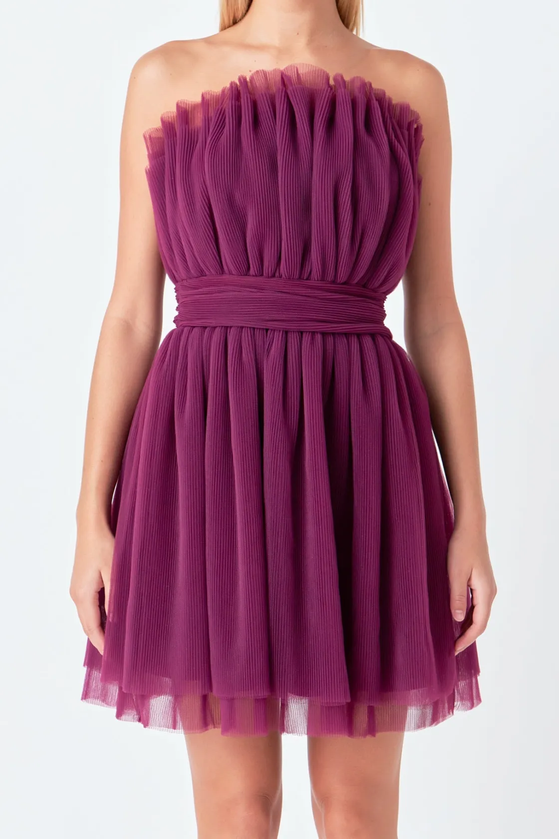 endless_rose__strapless_m_5.webp ENDLESS ROSE Tops*- Strapless Mini Tulle Dress