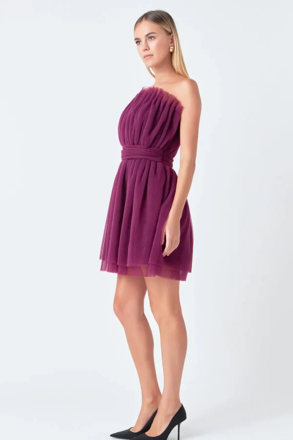 ENDLESS ROSE Tops*- Strapless Mini Tulle Dress