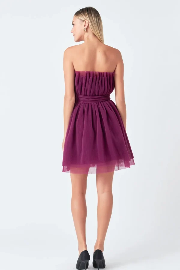ENDLESS ROSE Tops*- Strapless Mini Tulle Dress