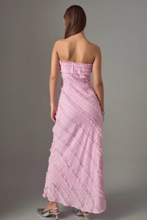 ENDLESS ROSE Tops*- Strapless Ruffled Maxi Dress