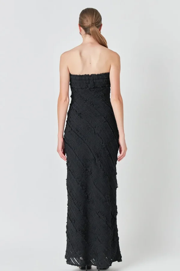 ENDLESS ROSE Tops*- Strapless Ruffled Maxi Dress