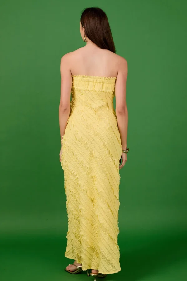 ENDLESS ROSE Tops*- Strapless Ruffled Maxi Dress